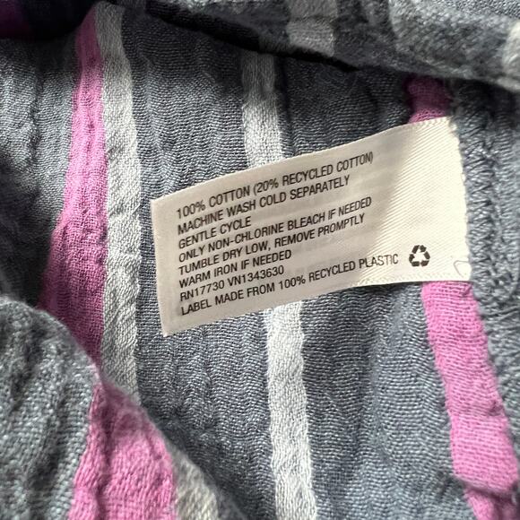 Universal Thread Women's Plus Size Purple Striped Long Sleeve Blouse - 2X - NWT - Picture 6 of 8